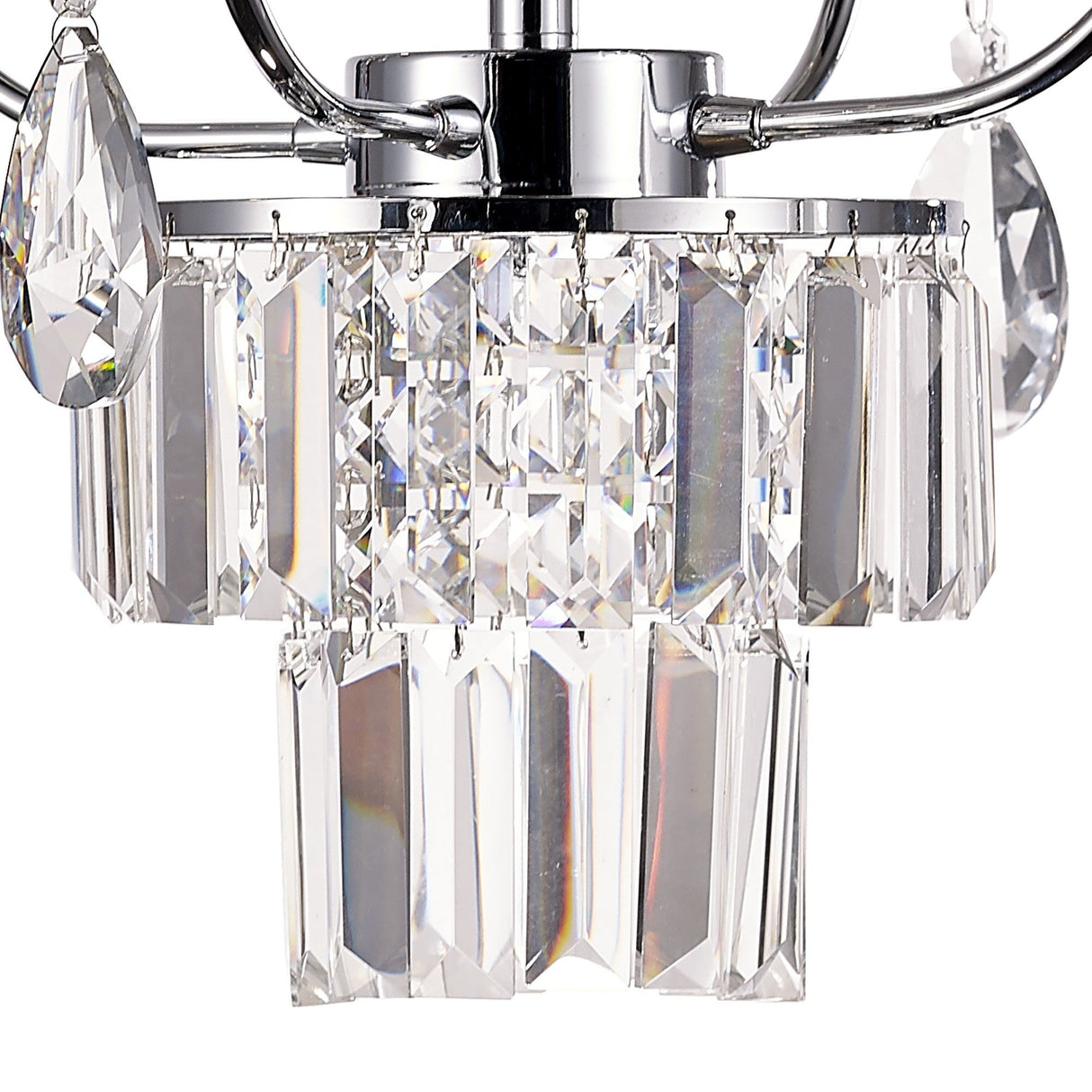 Eden 55cm 4 Light Crystal Chandelier - Polished Chrome