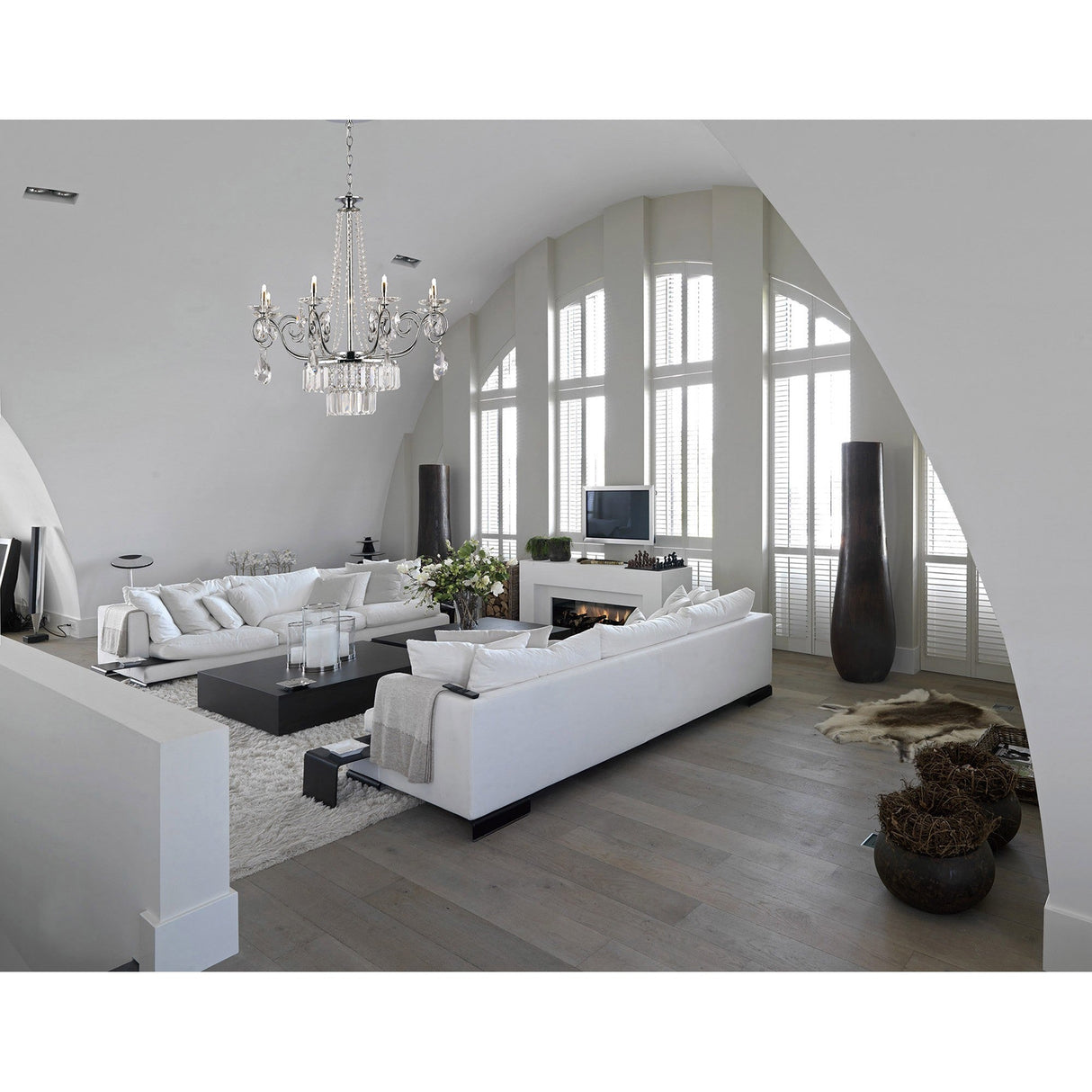 Eden 72cm 8 Light Crystal Chandelier - Polished Chrome