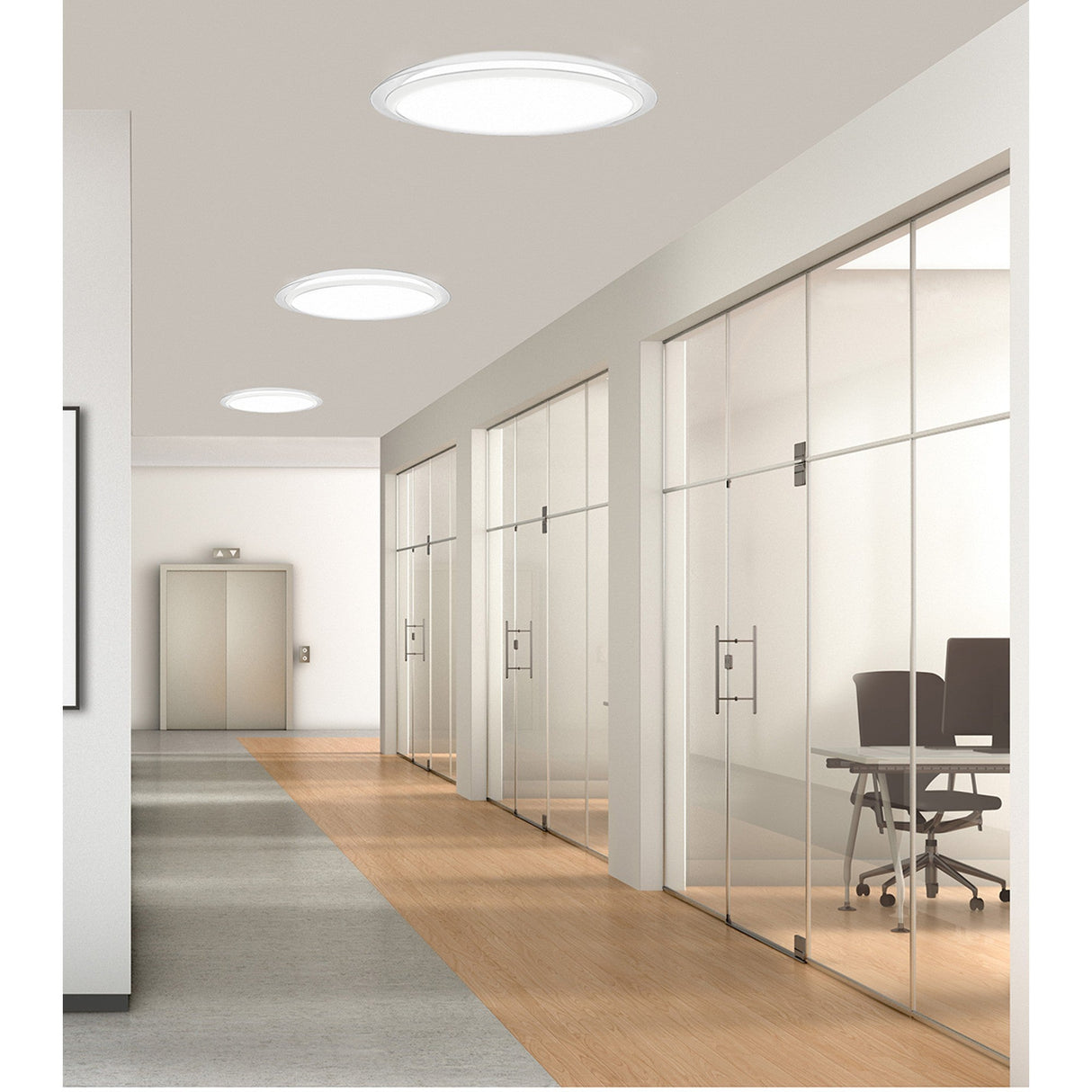 Edge Smart Large CCT Dimmable LED Flush Ceiling Light With Remote & App & Voice Control - White