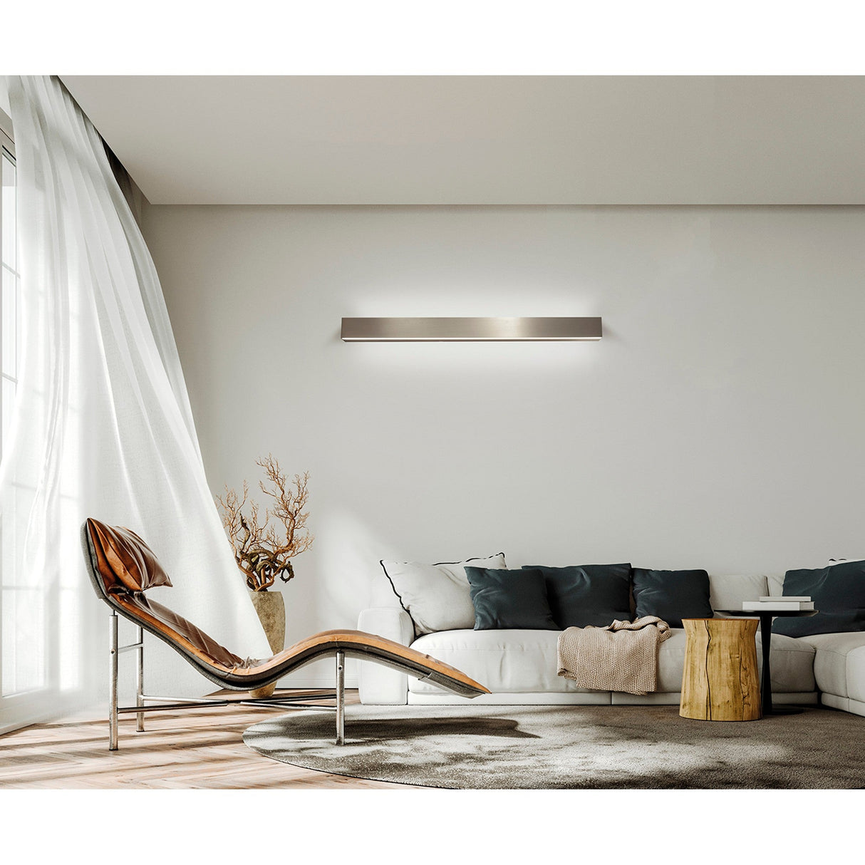 Elegance 61cm Linear LED Wall Light 24W 3000K - Grey