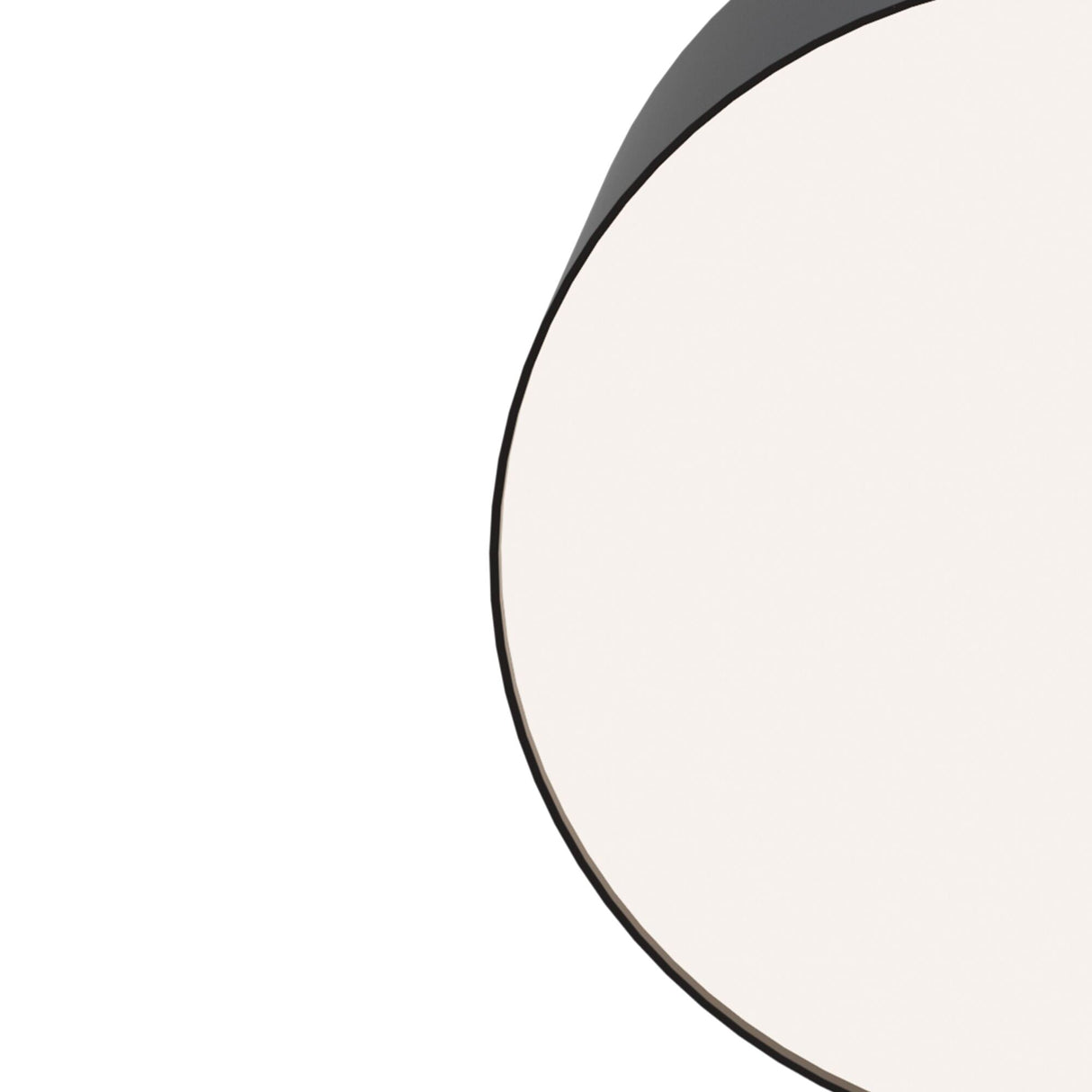 Close-up detail of the black exterior of the Zon LED downlight, showcasing its sleek look and quality build.