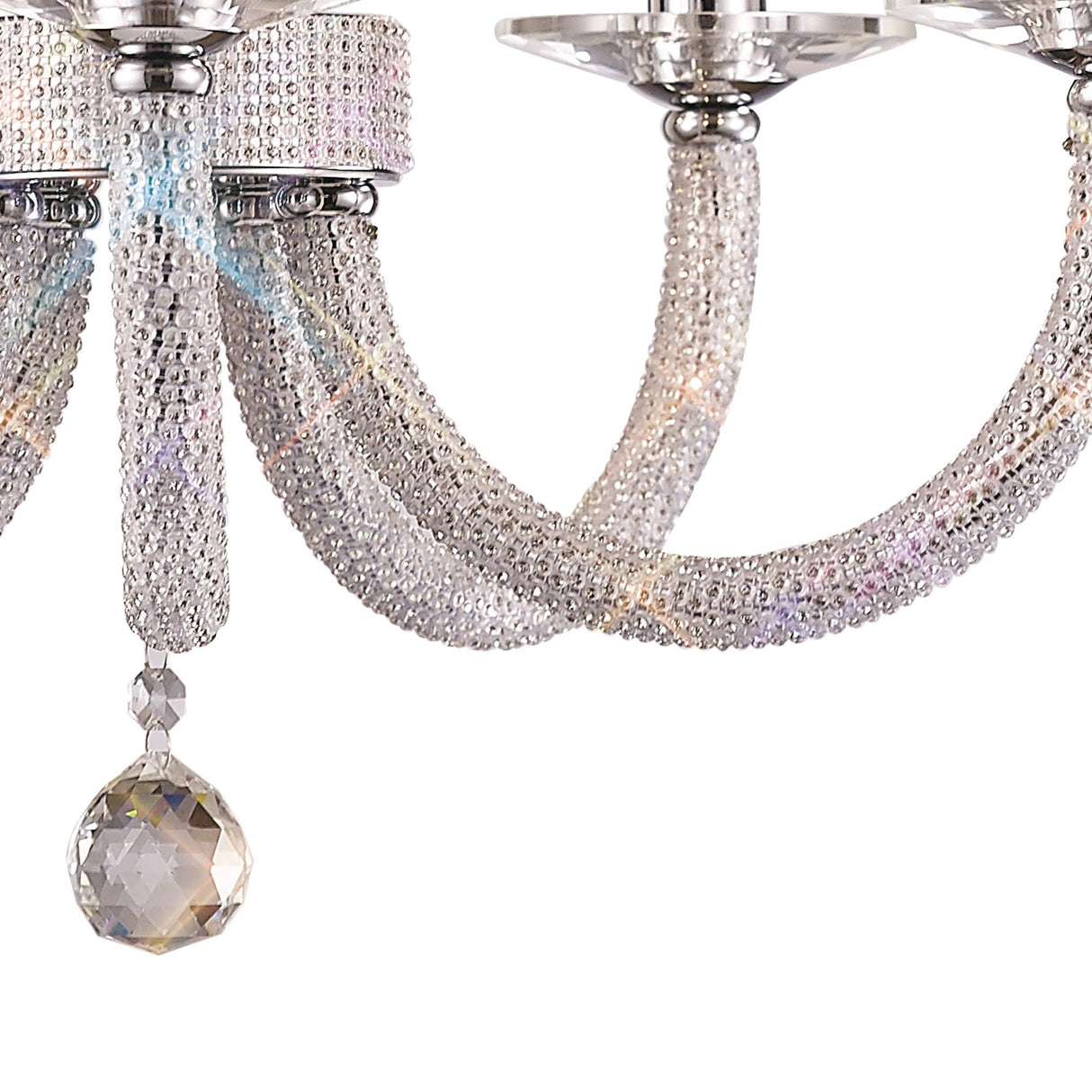 Elena 56cm 5 Light Crystal Chandelier - Polished Chrome