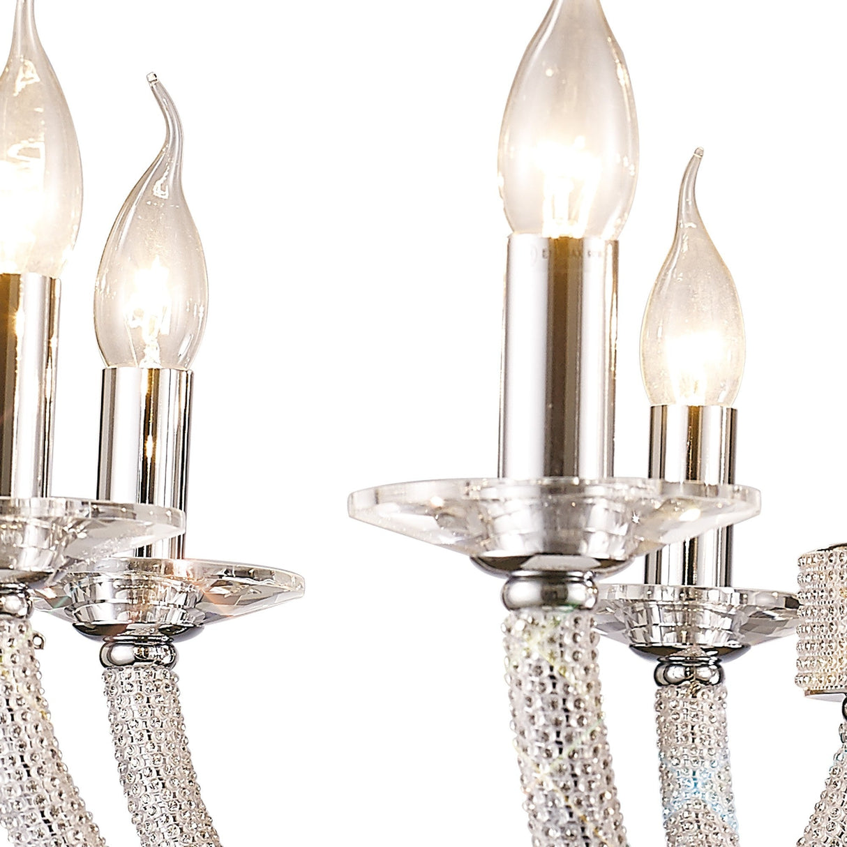 Elena 70cm 8 Light Crystal Chandelier - Polished Chrome