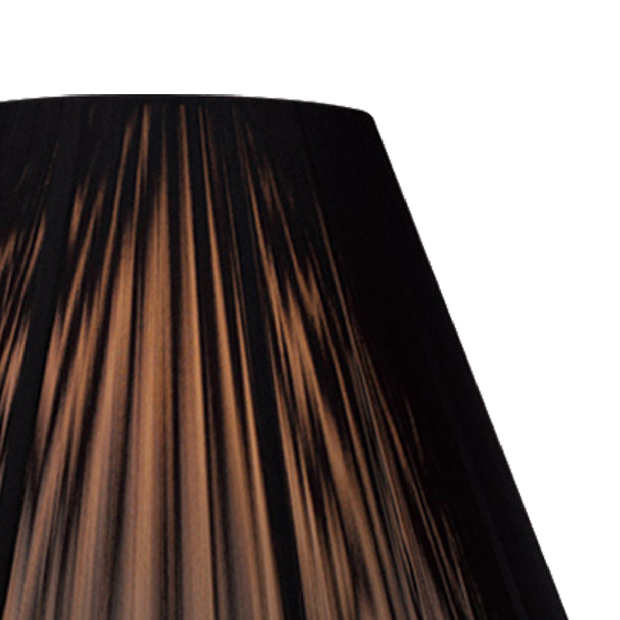 Close-up of the Elena 1 Light Crystal Table Lamp in black (without shade), its dark surface glowing from within as warm light radiates outward, showcasing modern design against a plain white background.