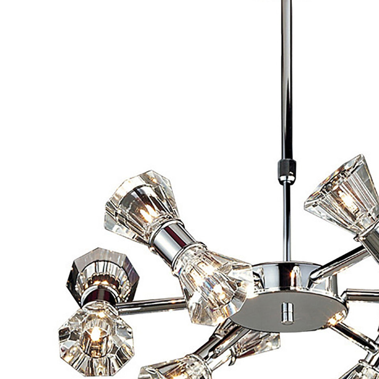 Elisa Round 12 Light Semi-Flush Ceiling Light - Polished Chrome