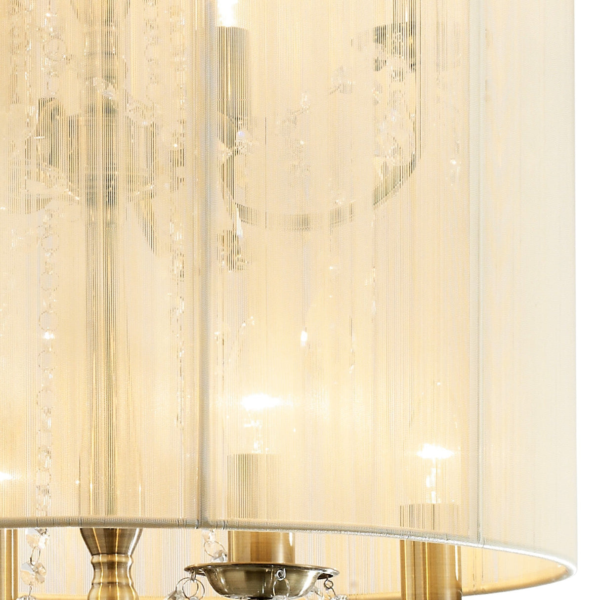 Ella 8 Light Crystal Pendant Light – Ivory Cream