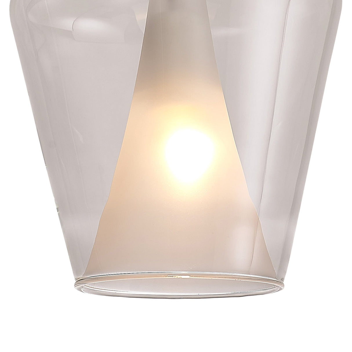 Elsa 22.5cm 1 Light Glass Bell Pendant Light - Clear & Frosted