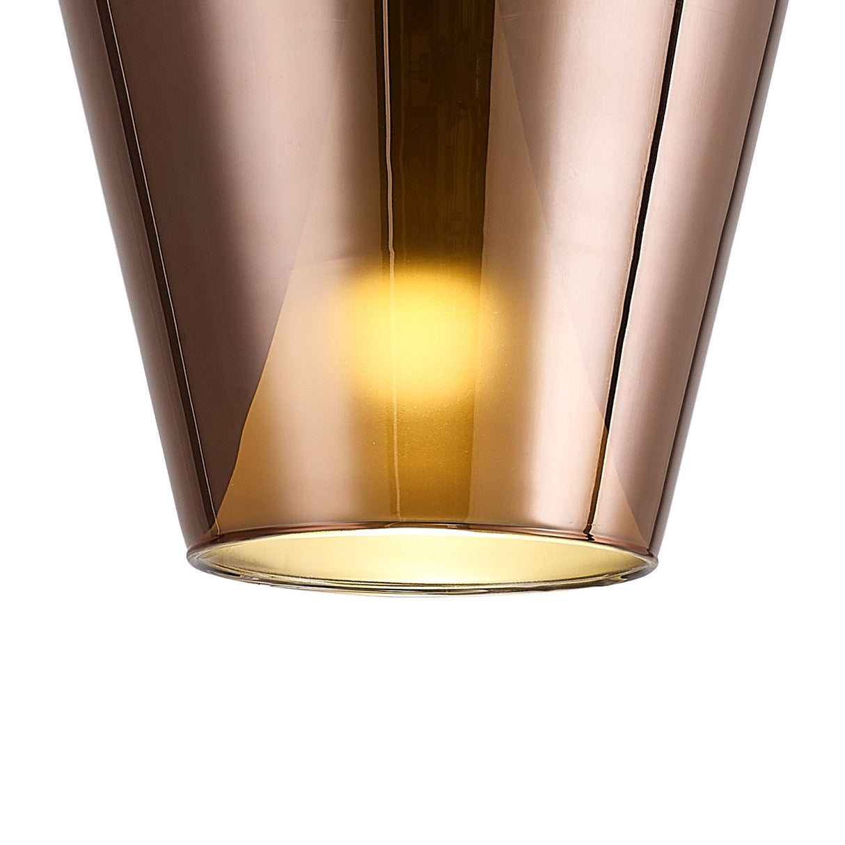 Elsa 22.5cm 1 Light Glass Bell Pendant Light - Copper & Frosted