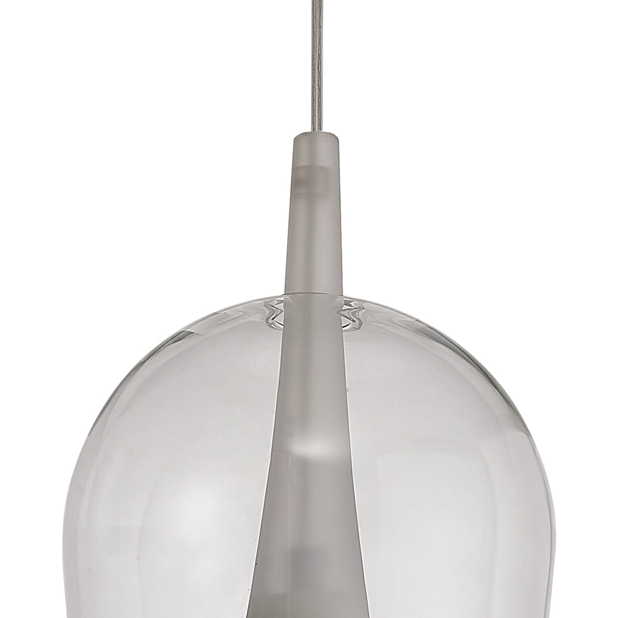 Elsa 17cm 1 Light Glass Pendant Light - Clear & Frosted