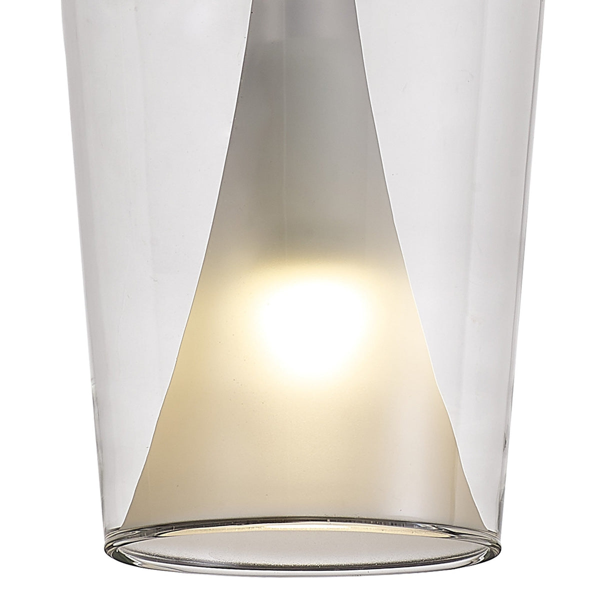 Elsa 17cm 1 Light Glass Pendant Light - Clear & Frosted