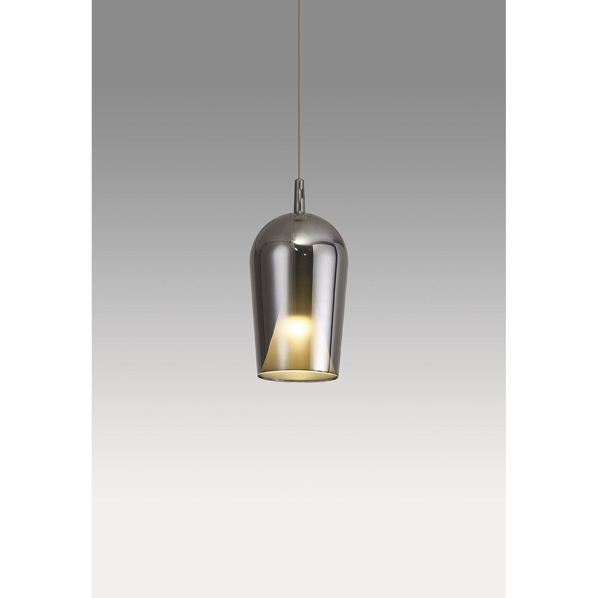 Elsa 17cm 1 Light Glass Pendant Light - Chrome & Frosted