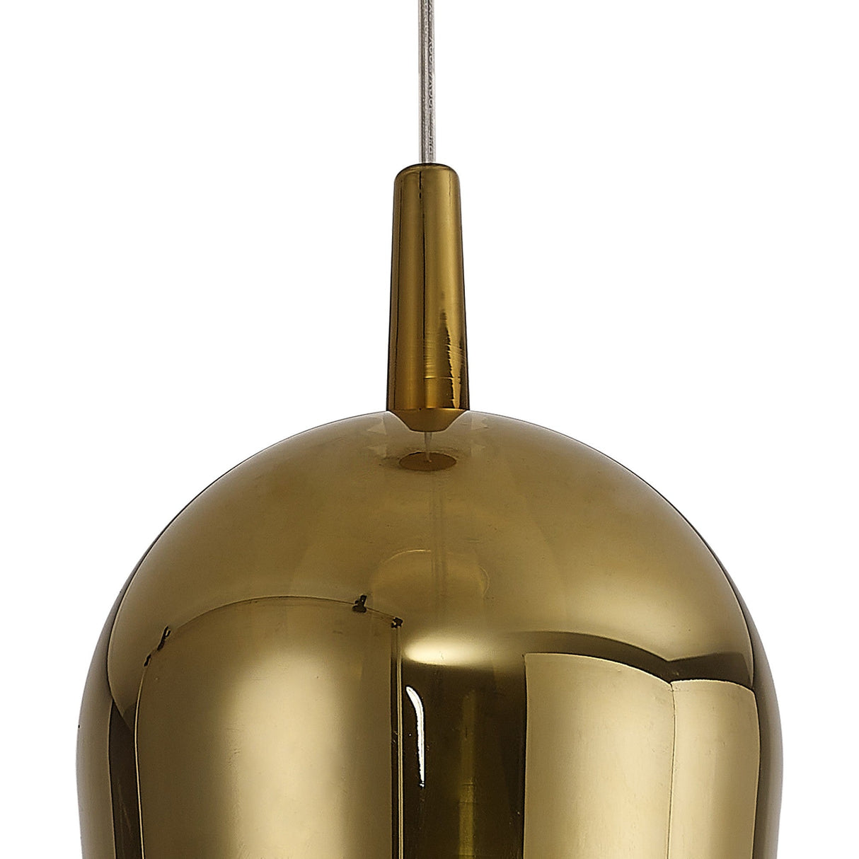 Elsa 17cm 1 Light Glass Pendant Light - Gold & Frosted