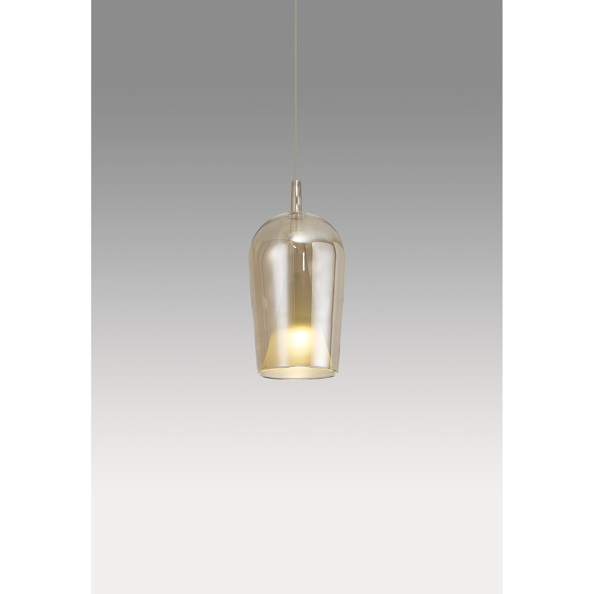Elsa 17cm 1 Light Glass Pendant Light - Bronze & Frosted