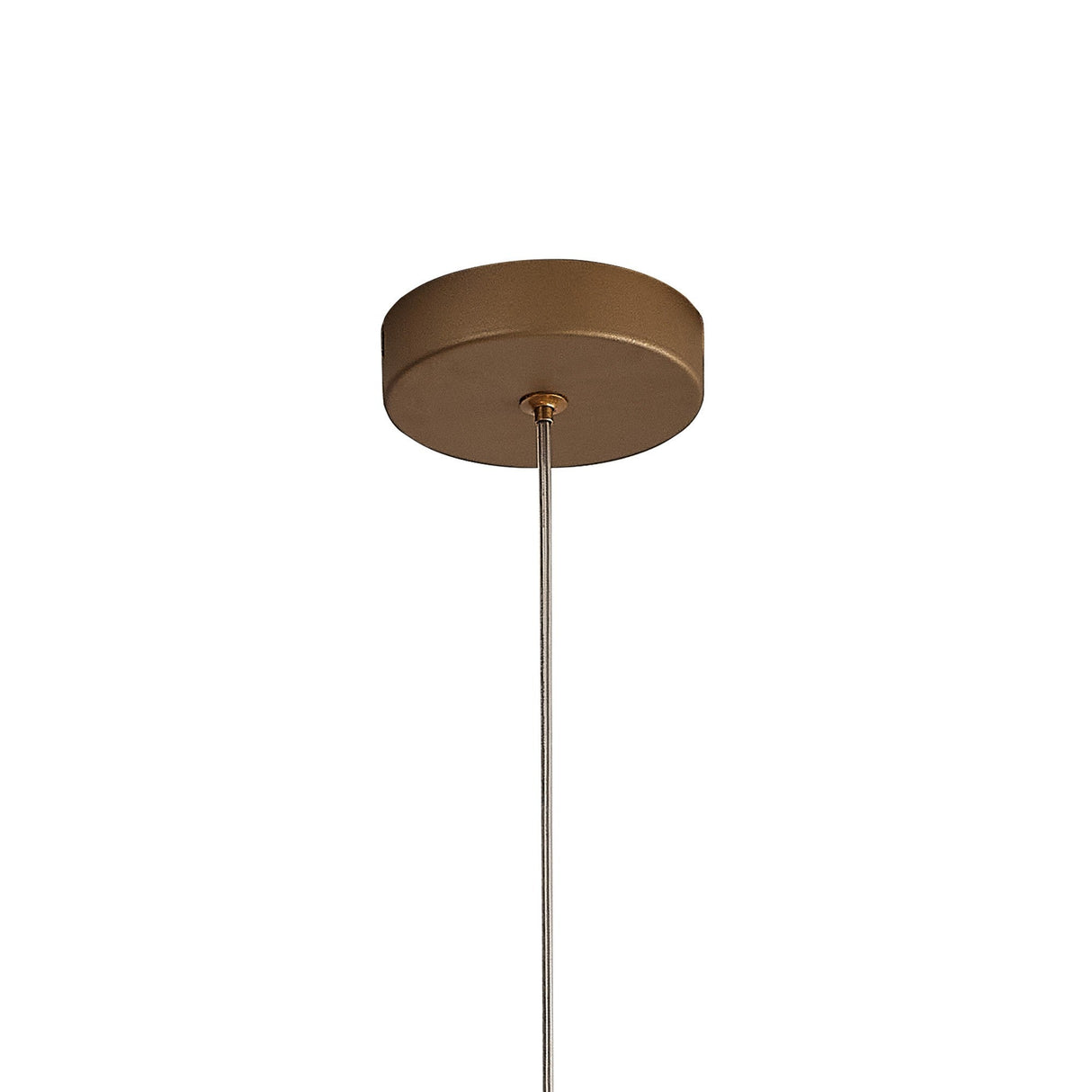 Elsa 25cm 1 Light Round Glass Pendant Light - Bronze & Frosted