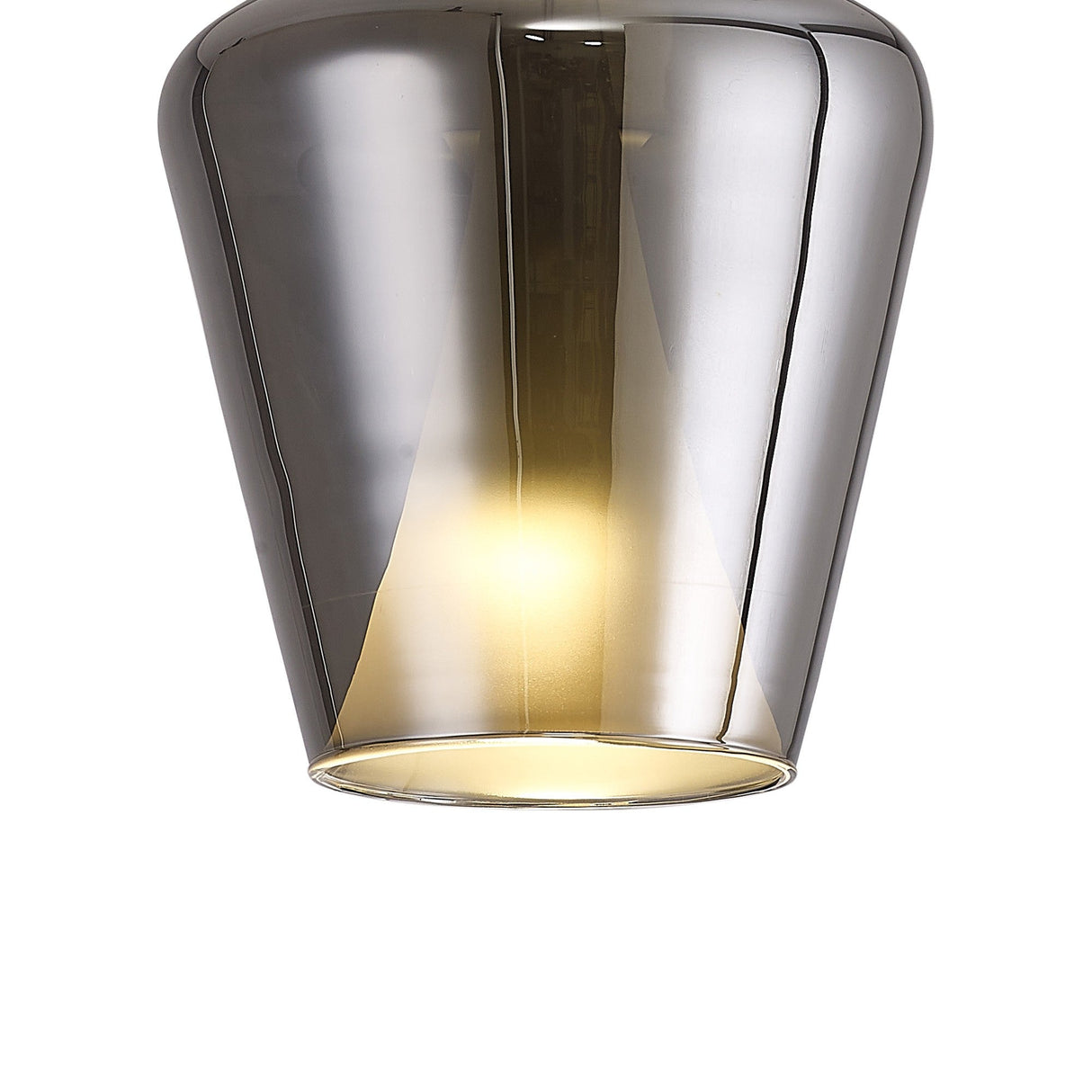 Elsa 22.5cm 1 Light Glass Bell Pendant Light - Chrome & Frosted