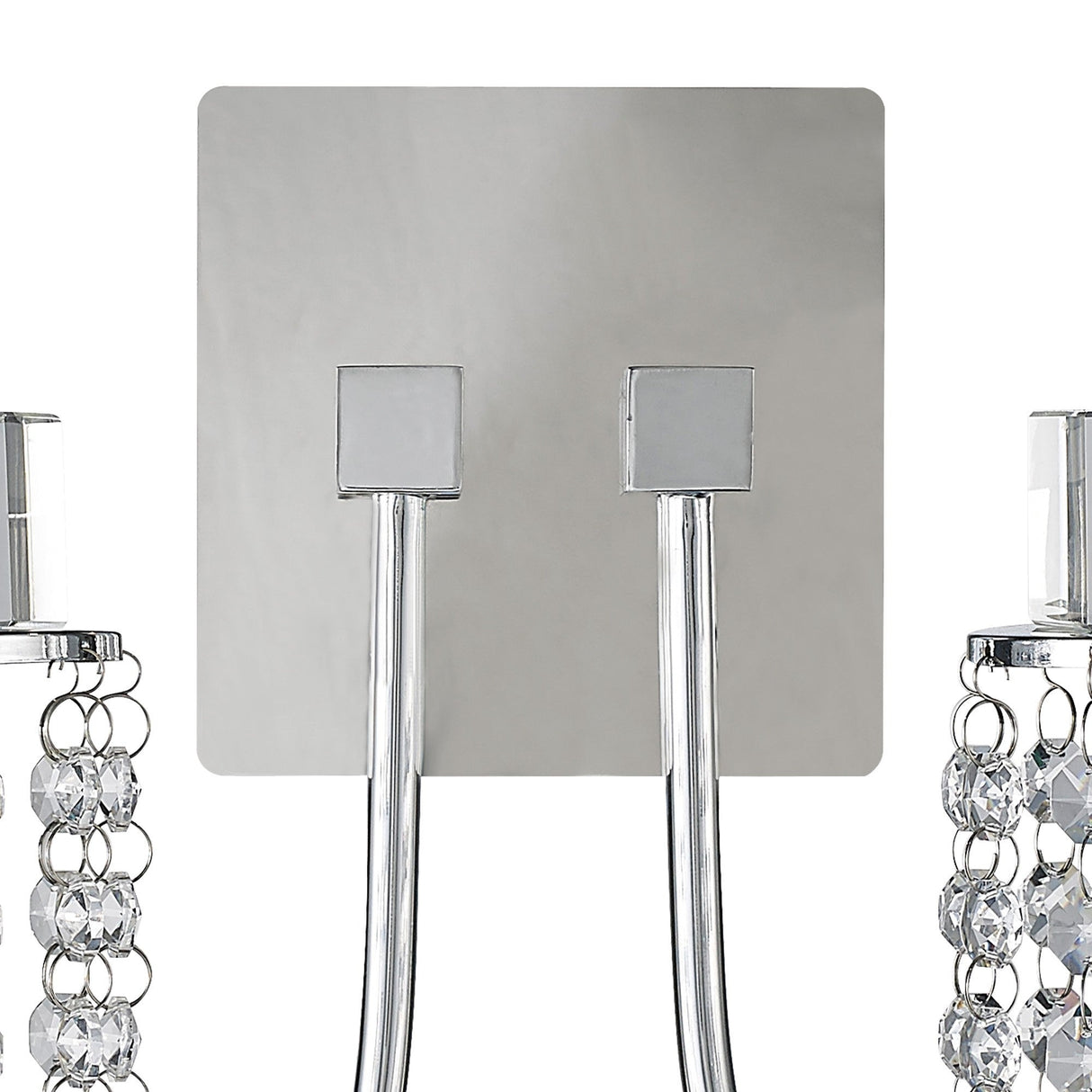 Emily 2 Light Crystal Wall Light With Switch - Chrome