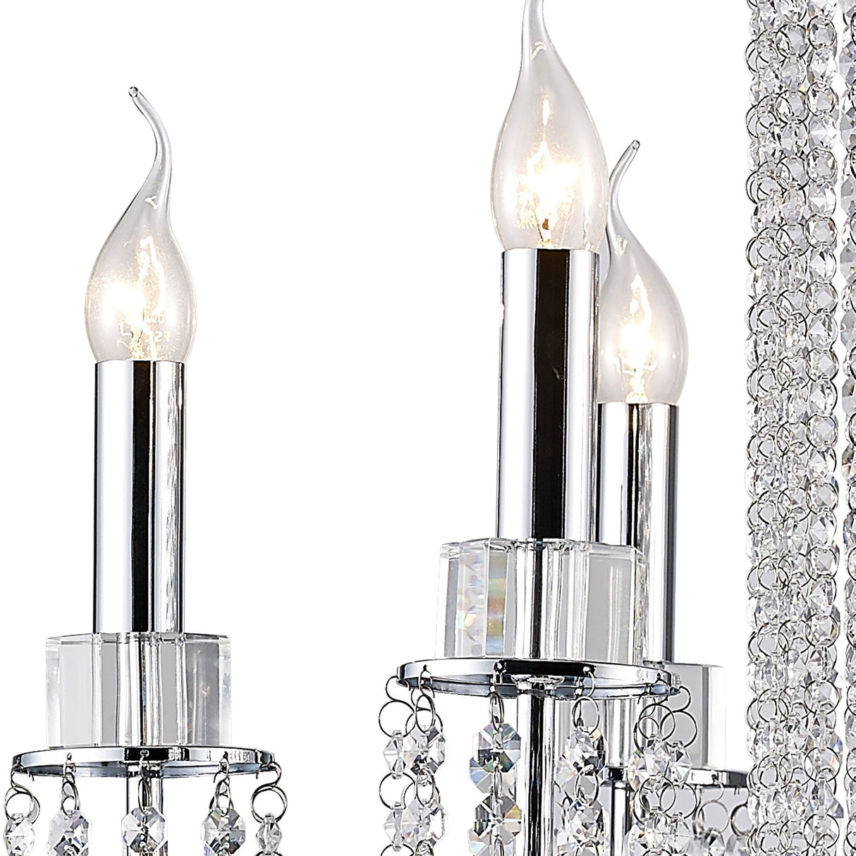 Emily 62cm 7 Light Crystal Chandelier - Polished Chrome