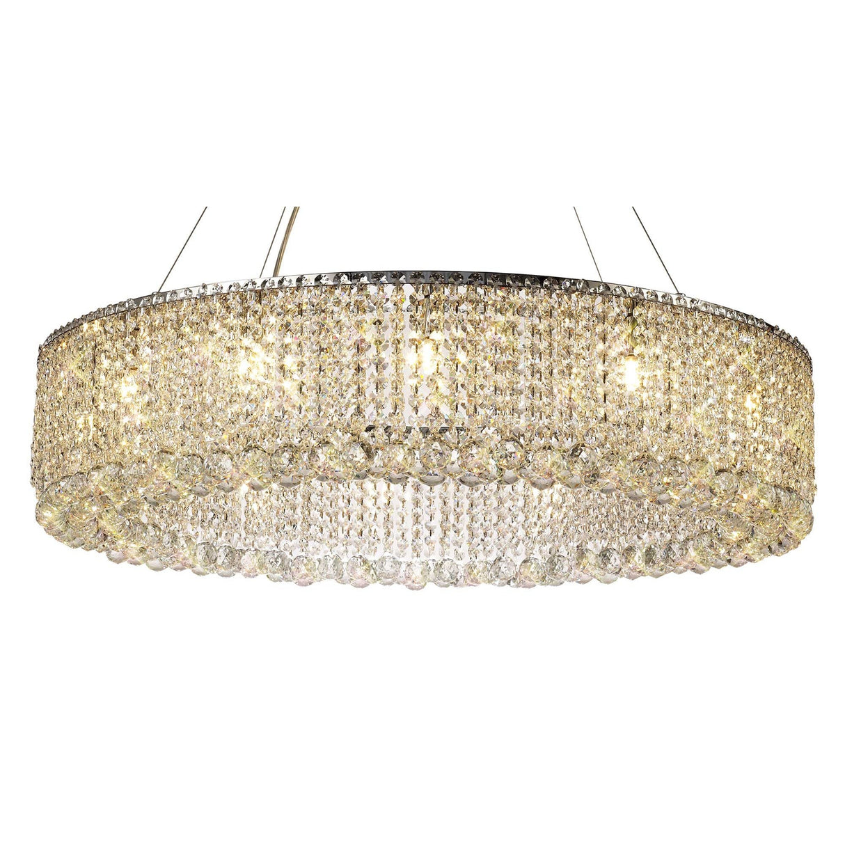 Empire 85cm Round 12 Light Crystal Chandelier - Polished Chrome