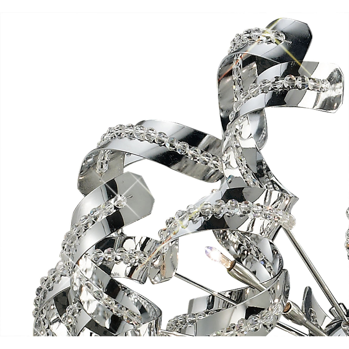 Esme 12 Light Crystal Semi-Flush Ceiling Light - Polished Chrome