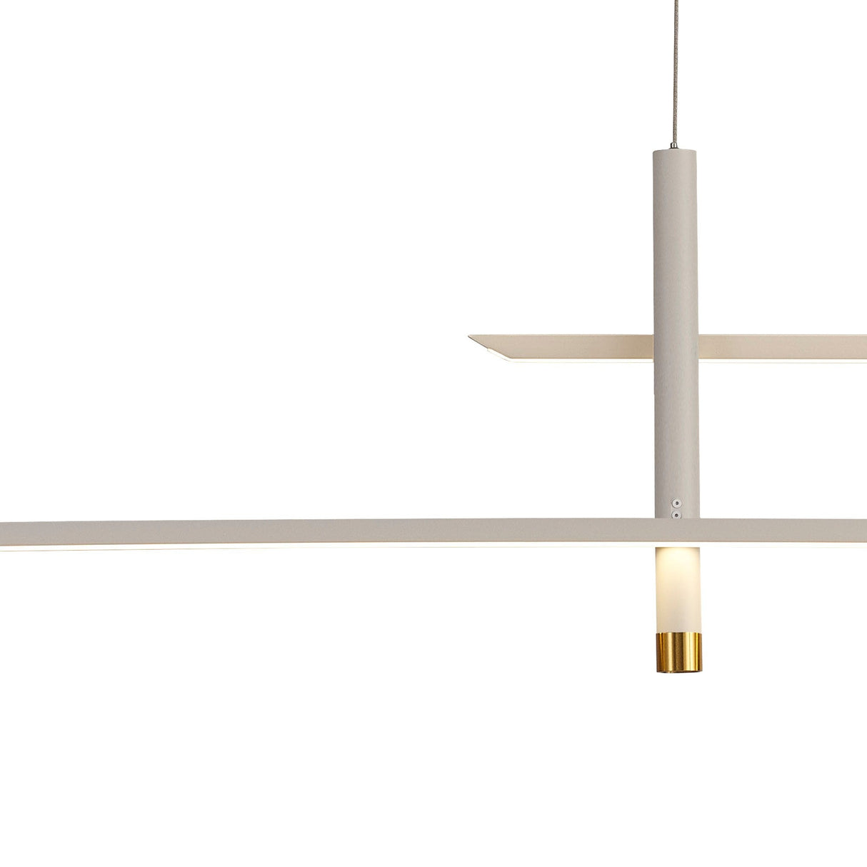 Esparta LED Linear Suspension Light 50W 3000K - White & Gold