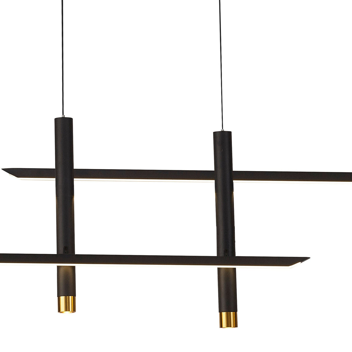 Esparta LED Linear Suspension Light 50W 3000K - Black & Gold