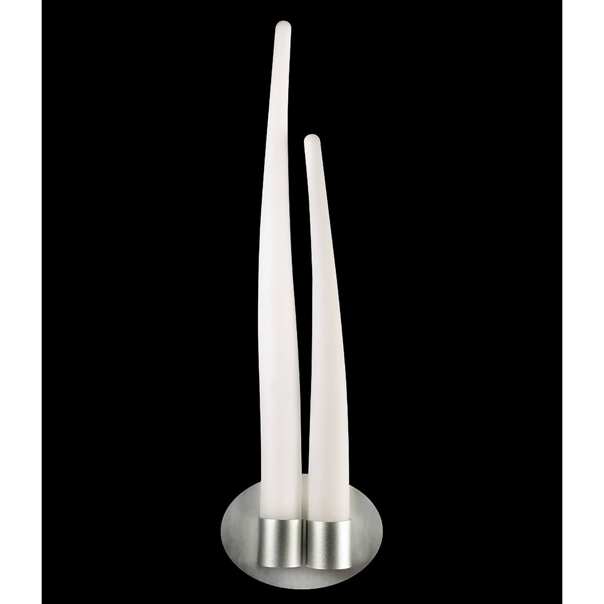 Estalacta 2 Light Bathroom Wall Light - Silver/Opal White