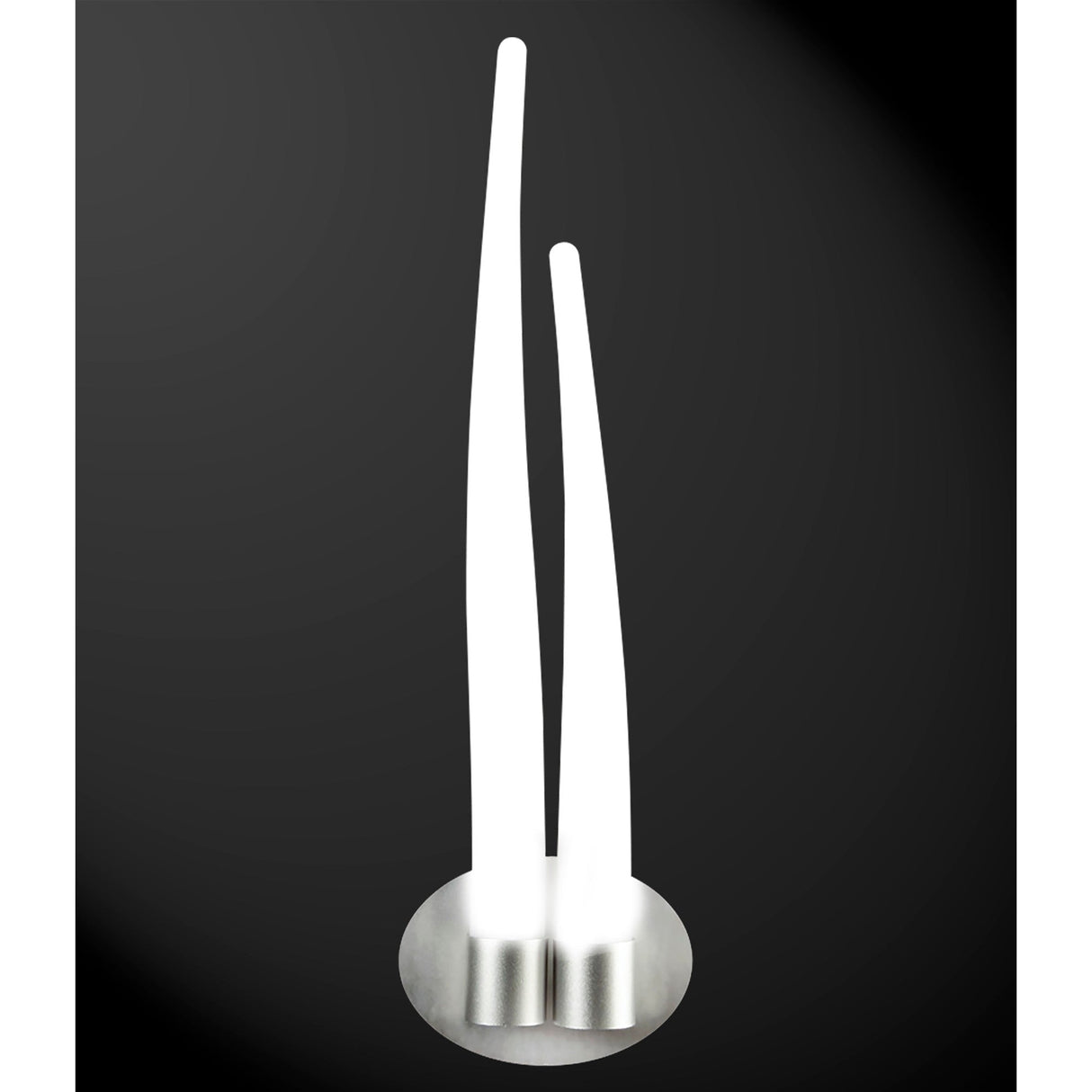 Estalacta 2 Light Bathroom Wall Light - Silver/Opal White