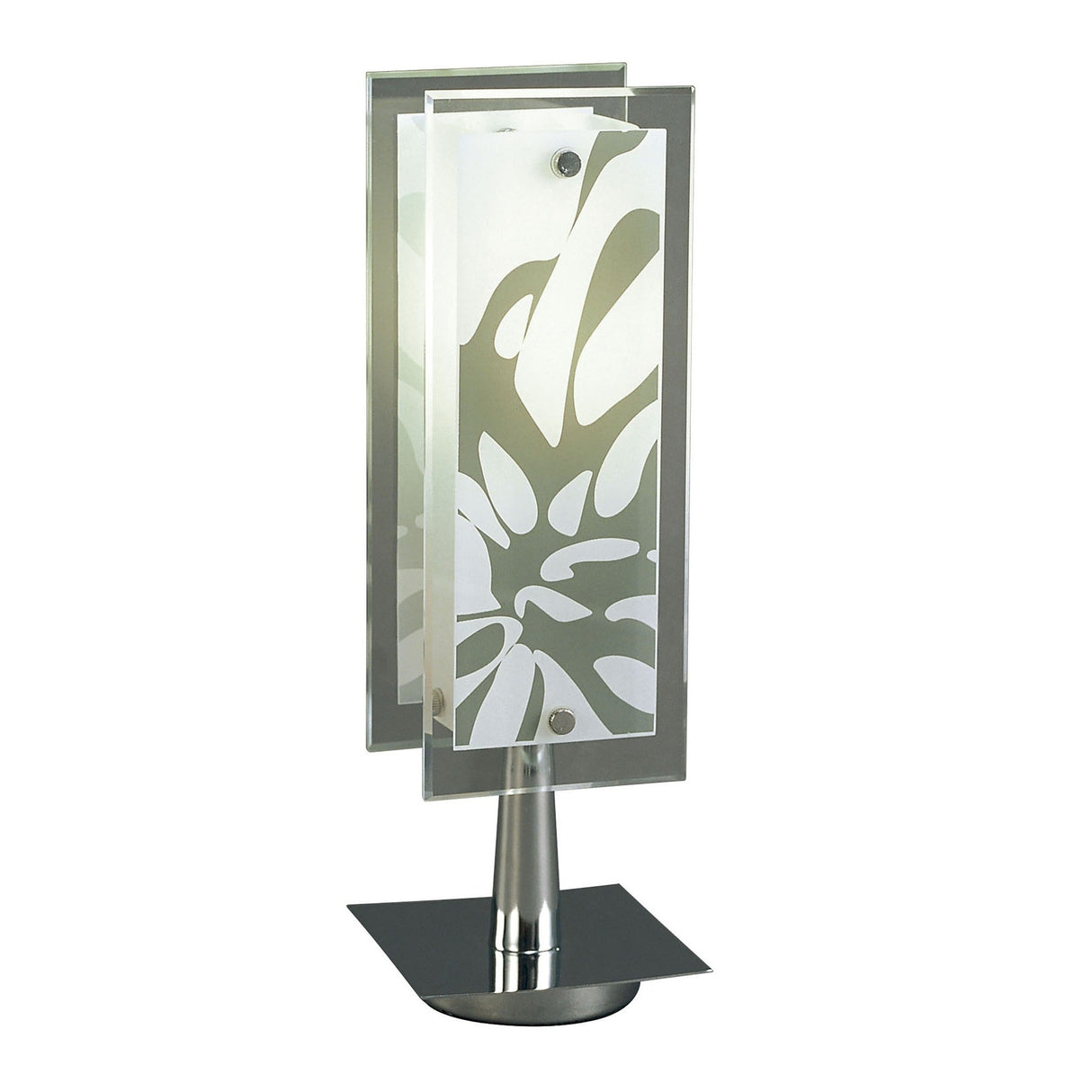 Euphoria 1 Light Opal Glass Table Lamp - Polished Chrome