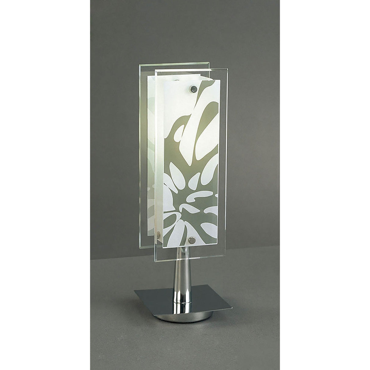 Euphoria 1 Light Opal Glass Table Lamp - Polished Chrome