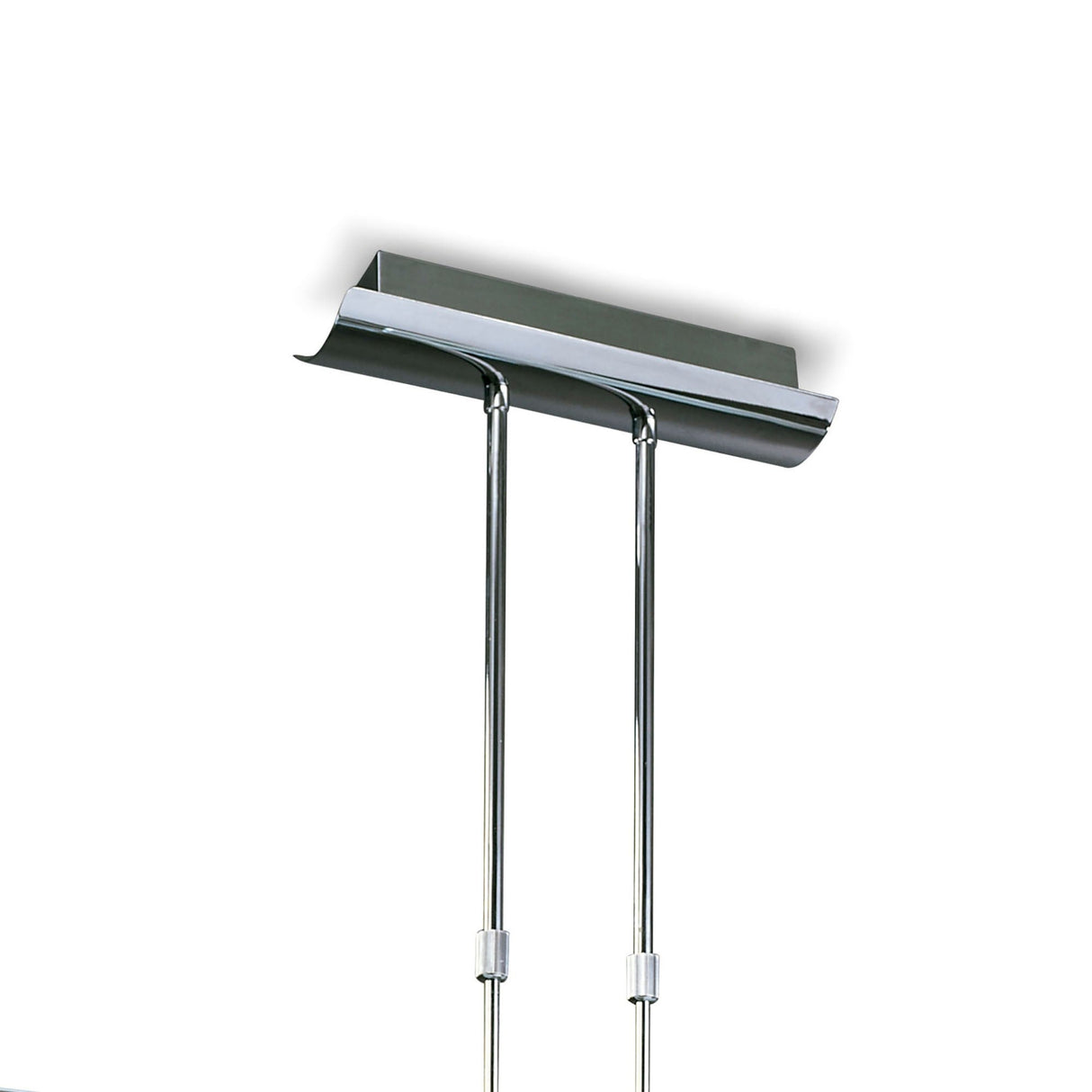 Euphoria Large 2 Light Glass Linear Suspension Light - Polished Chrome