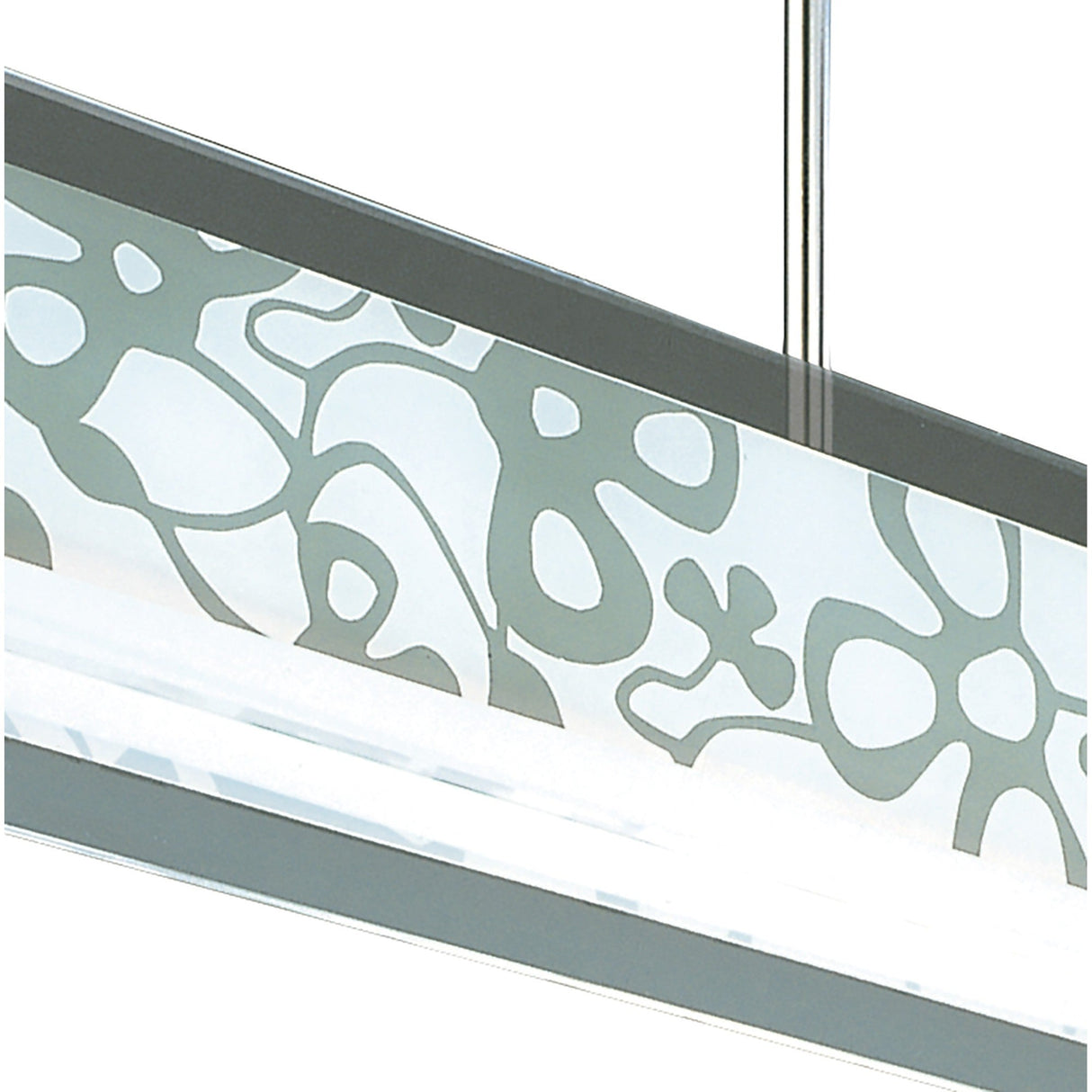 Euphoria LED Glass Semi-Flush Ceiling Light 78W 2700K - Chrome