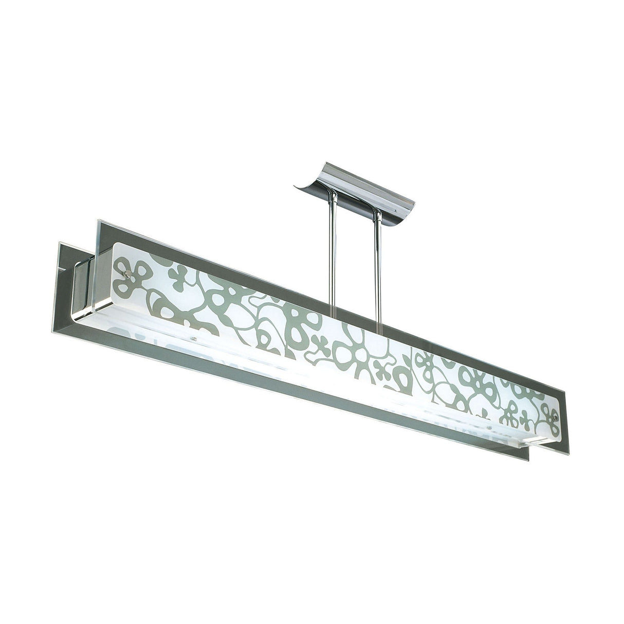 Euphoria LED Glass Semi-Flush Ceiling Light 78W 2700K - Chrome