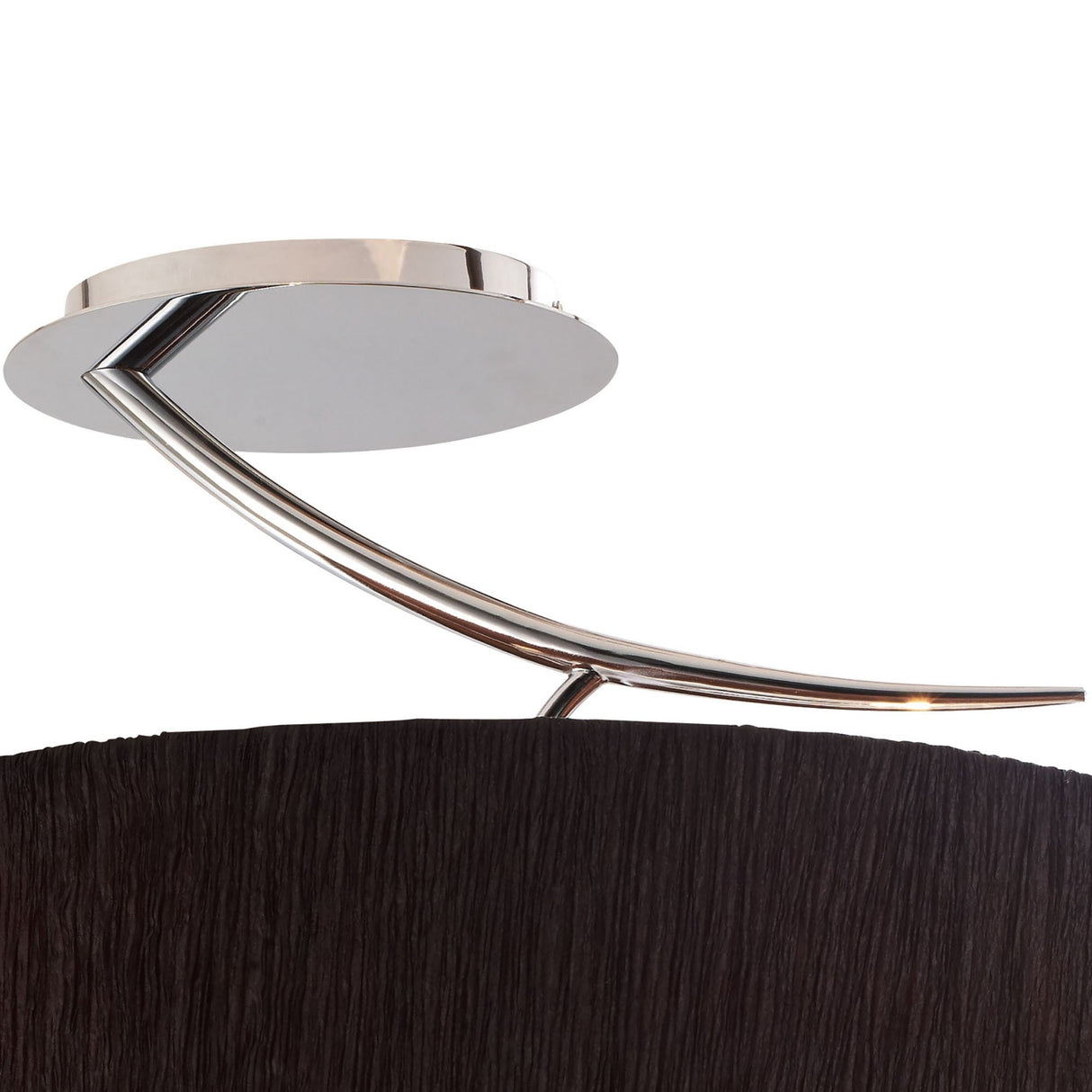 Eve 2 Light Semi-Flush Ceiling Light - Polished Chrome/Black