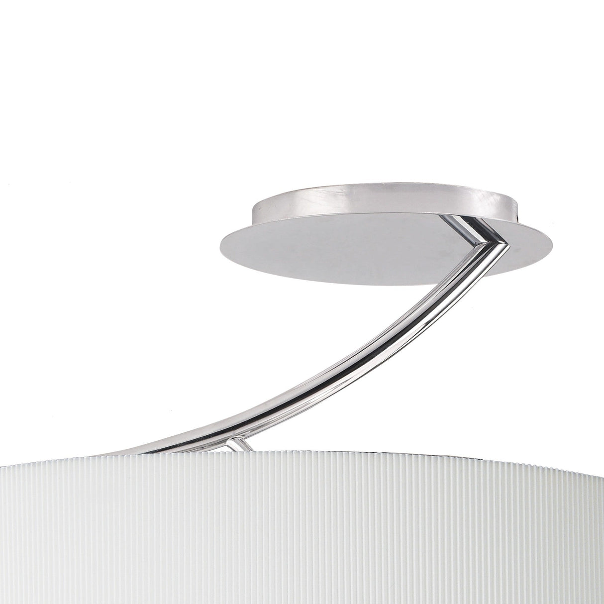 Eve 2 Light Semi-Flush Ceiling Light - Polished Chrome/White