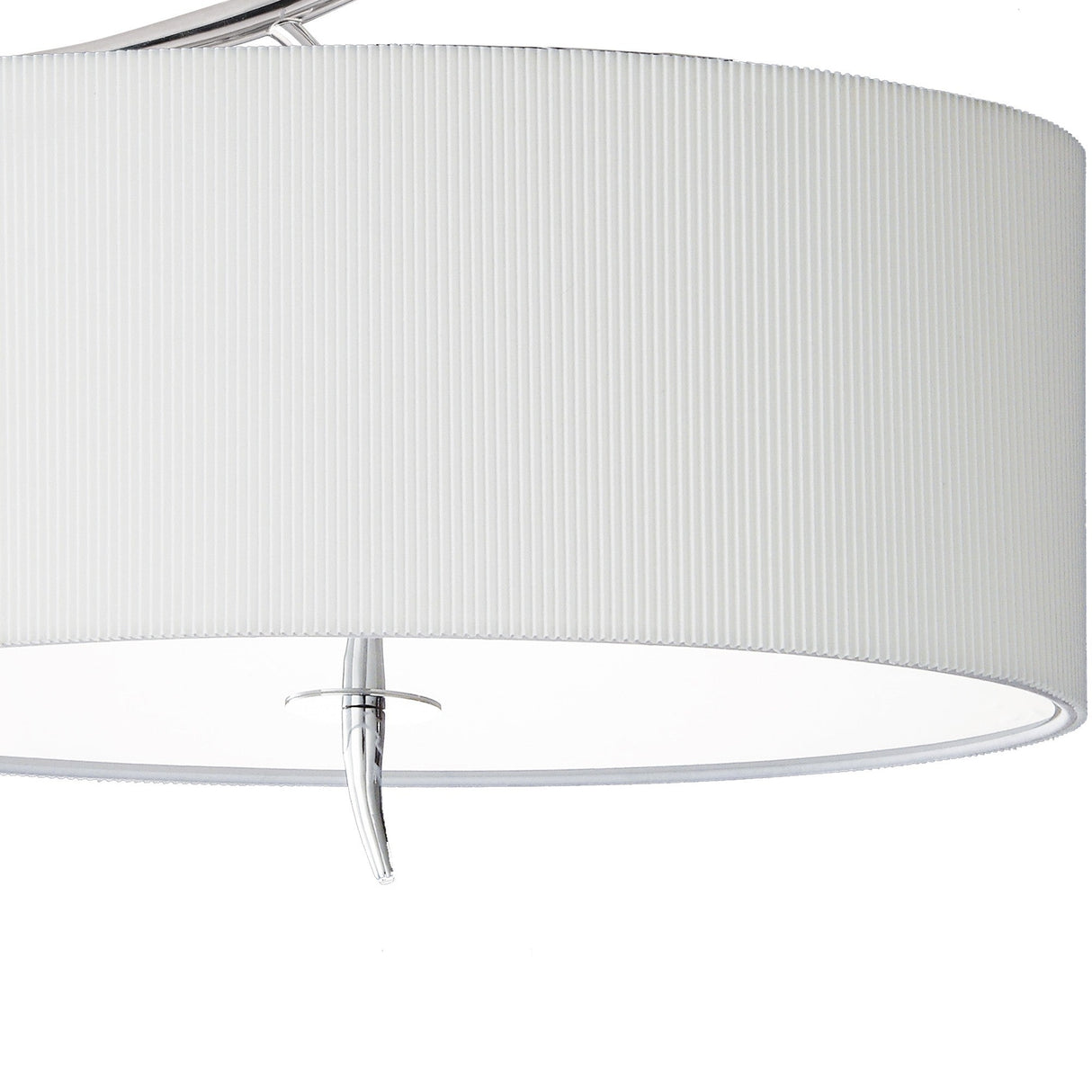 Eve 2 Light Semi-Flush Ceiling Light - Polished Chrome/White