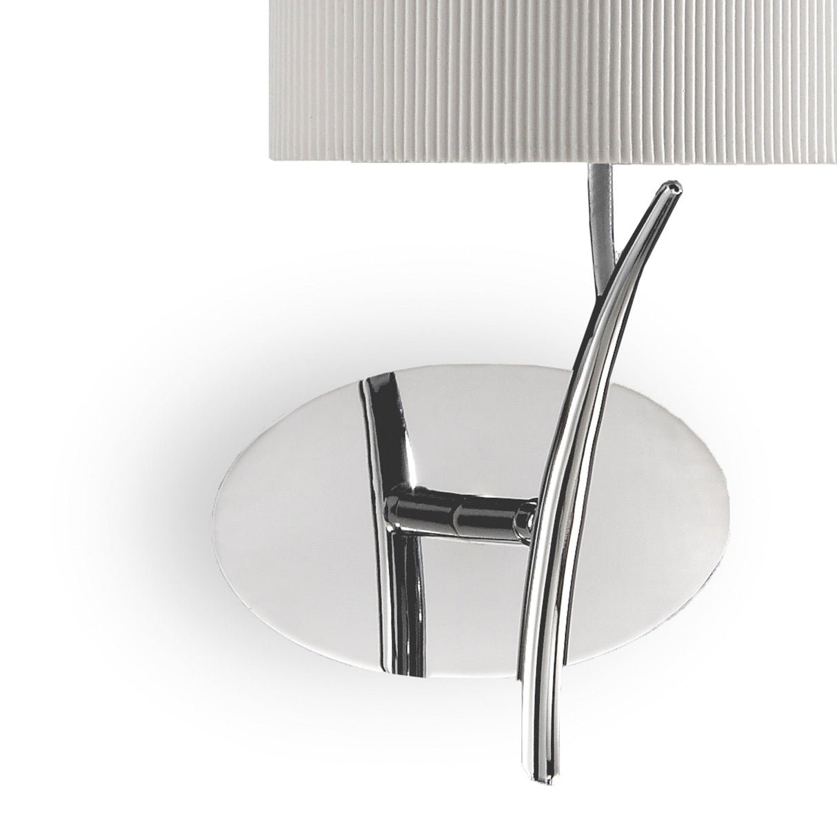 Eve 1 Light Wall Light - Chrome With White Shade