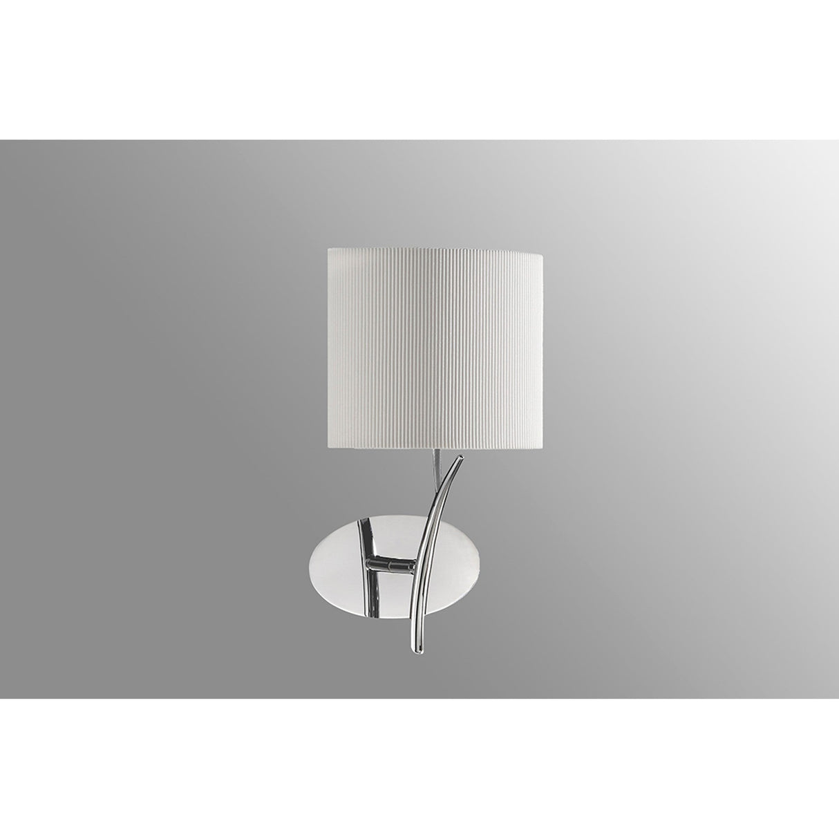 Eve 1 Light Wall Light - Chrome With White Shade