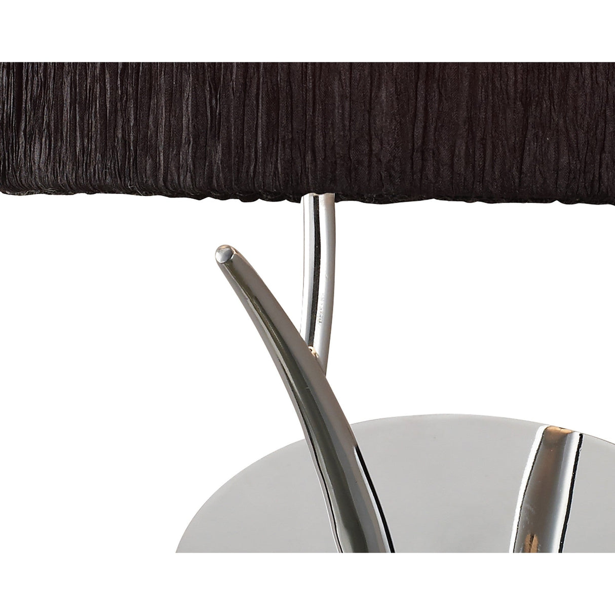 Eve 1 Light Wall Light - Chrome With Black Shade