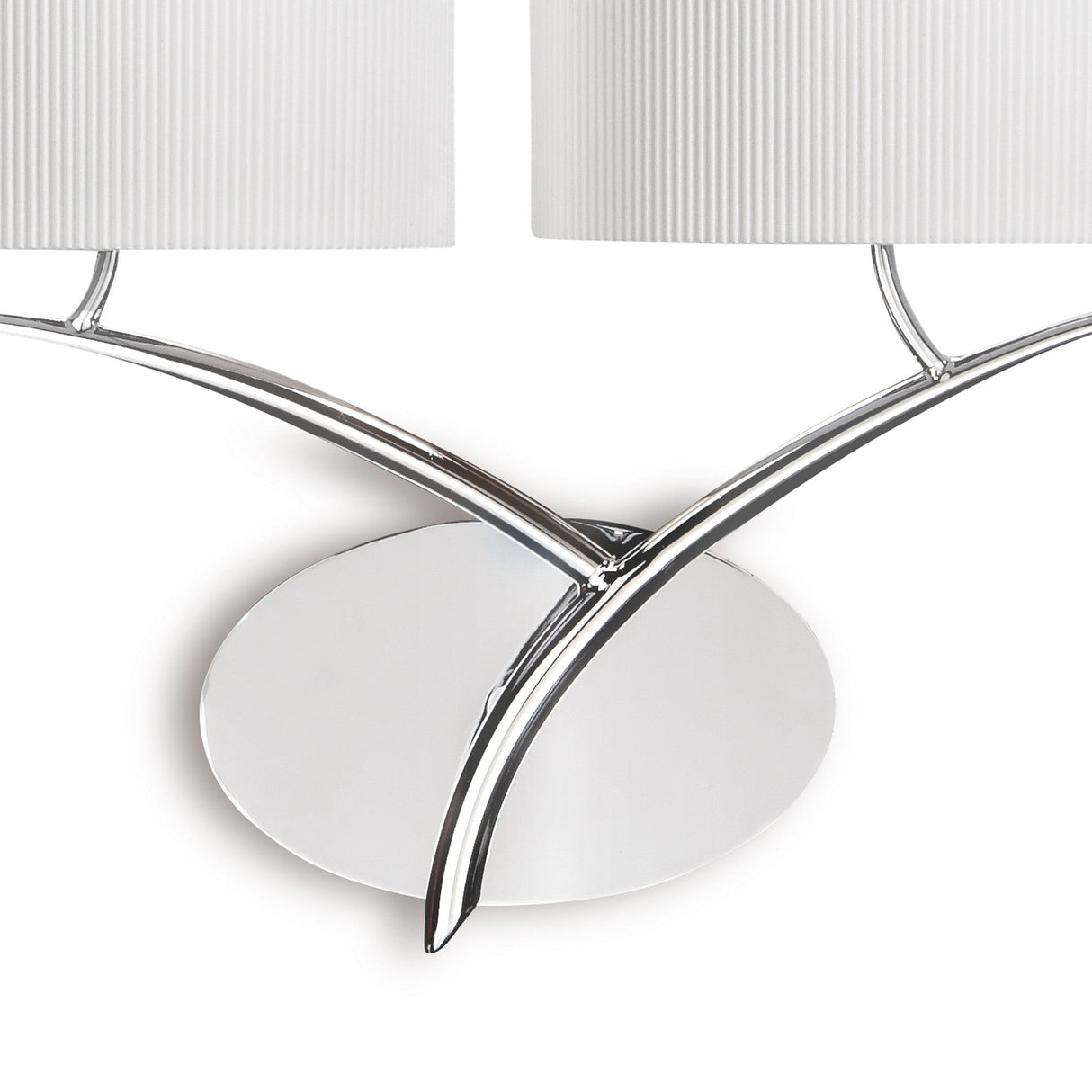 Eve 2 Light Wall Light - Chrome With White Shades