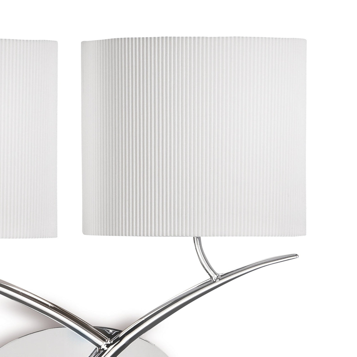 Eve 2 Light Wall Light - Chrome With White Shades