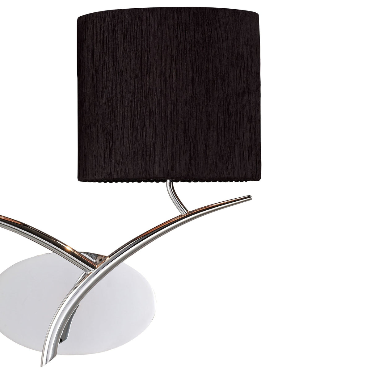 Eve 2 Light Wall Light - Chrome With Black Shades