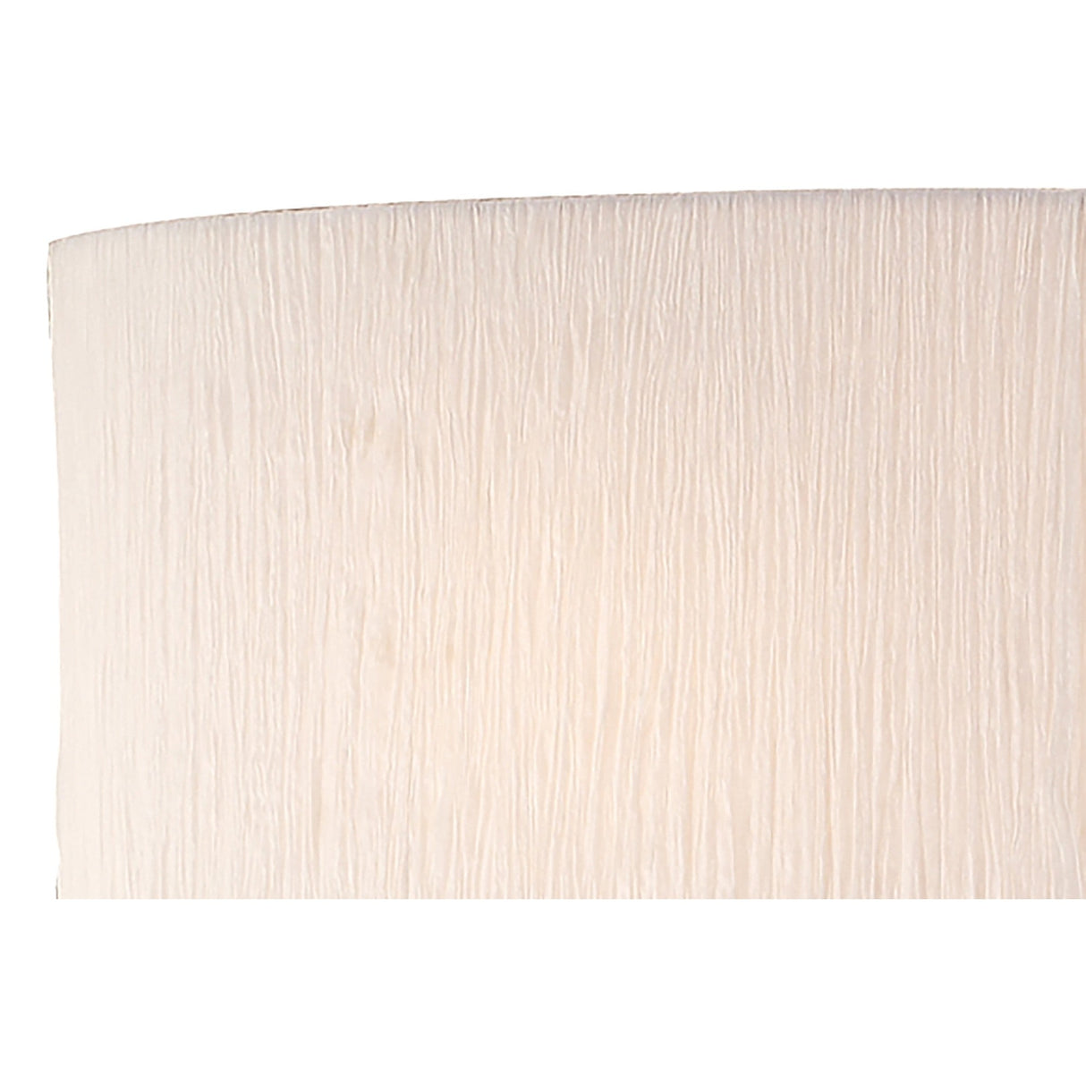 A close-up of the Eve 2 Light Floor Lamp's textured white oval shade with a subtle vertical pattern, shown against a plain white background—ideal for contemporary interiors and pairing with its chrome finish base.