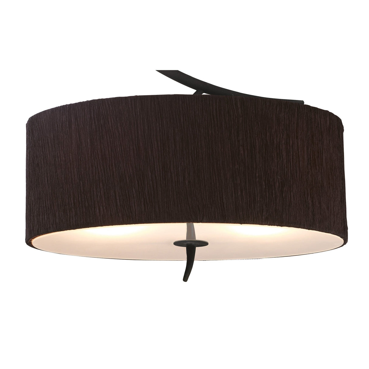 Eve 2 Light Semi-Flush Ceiling Light - Anthracite/Black