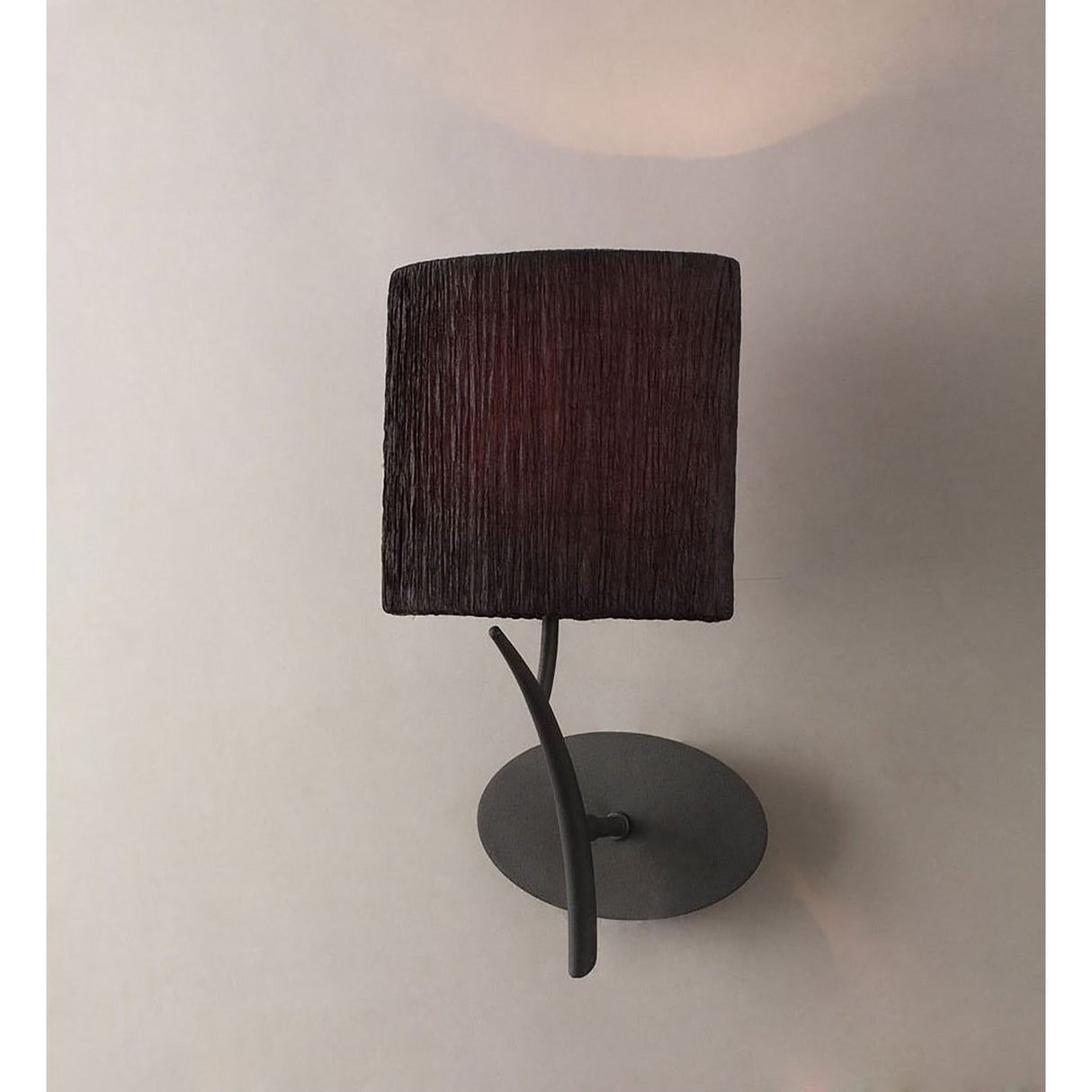 Eve 1 Light Wall Light - Anthracite With Black Shade