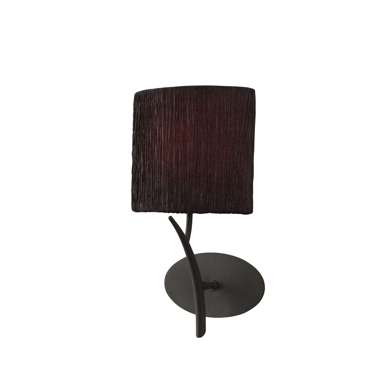 Eve 1 Light Wall Light - Anthracite With Black Shade