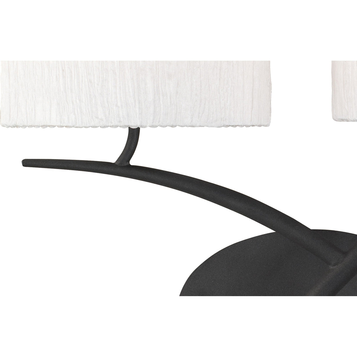 Eve 2 Light Wall Light - Anthracite With White Shades