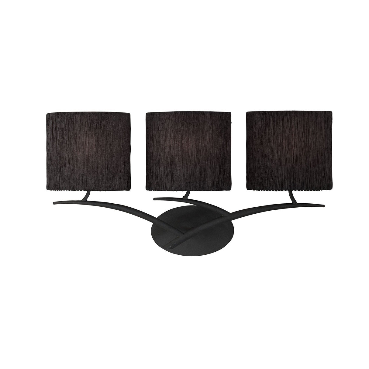 Eve 3 Light Wall Light - Anthracite With Black Shades