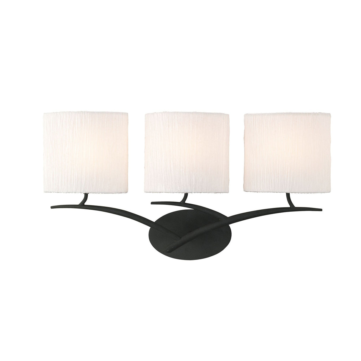 Eve 3 Light Wall Light - Anthracite With White Shades