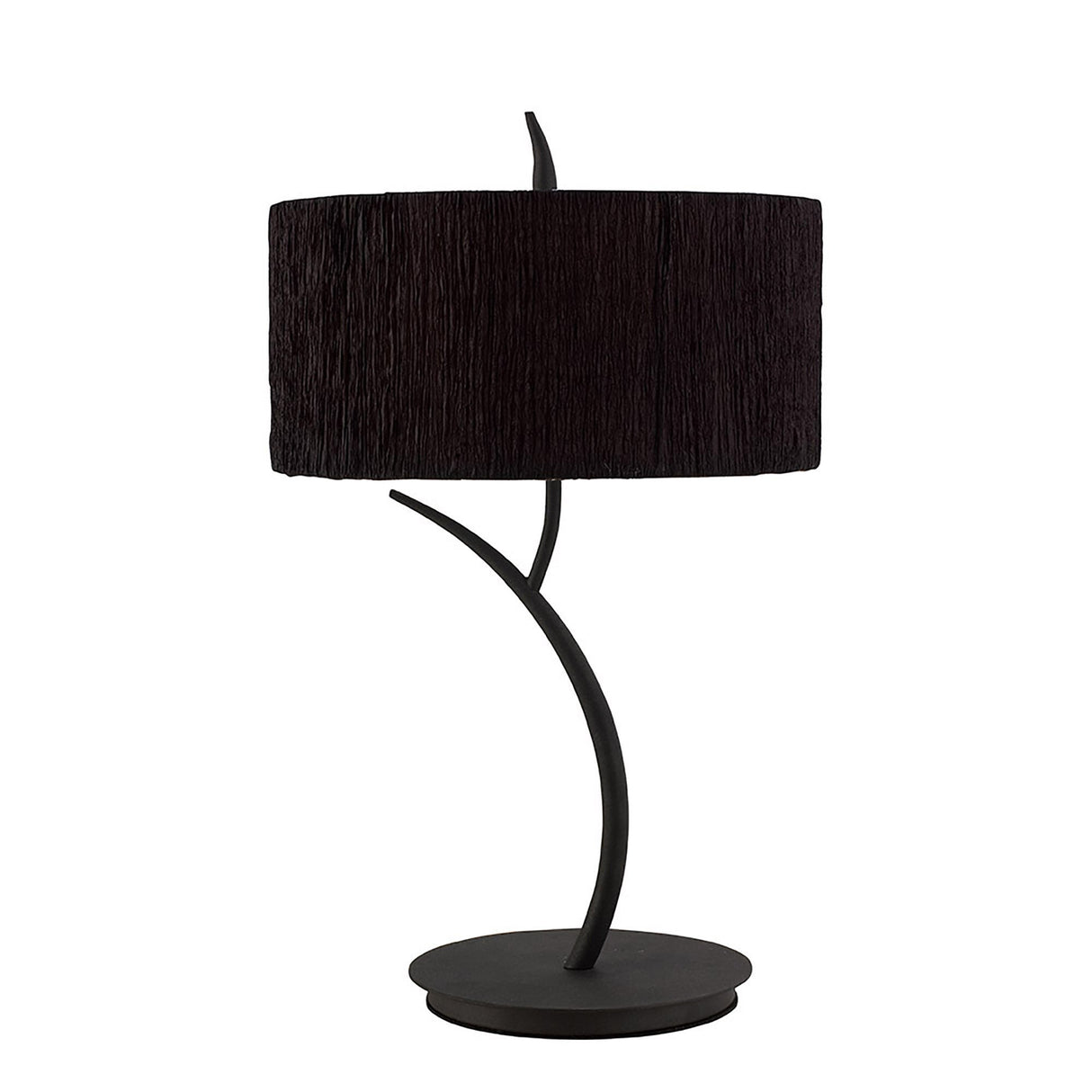 Eve 2 Light Table Lamp - Anthracite With Black Round Shade