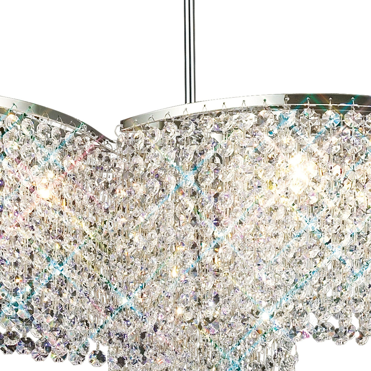 Fabio 71cm 6 Light Crystal Chandelier/Semi-Flush - Polished Chrome
